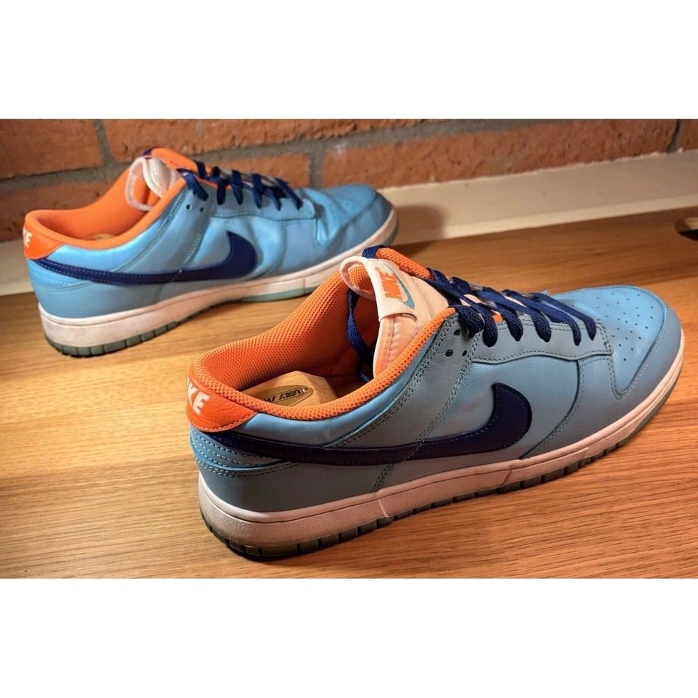 Nike Dunk Low Baltic Blue Volt Men size 12.5 HQ1538-416 100% Blue Leather Upper - Picture 2 of 16